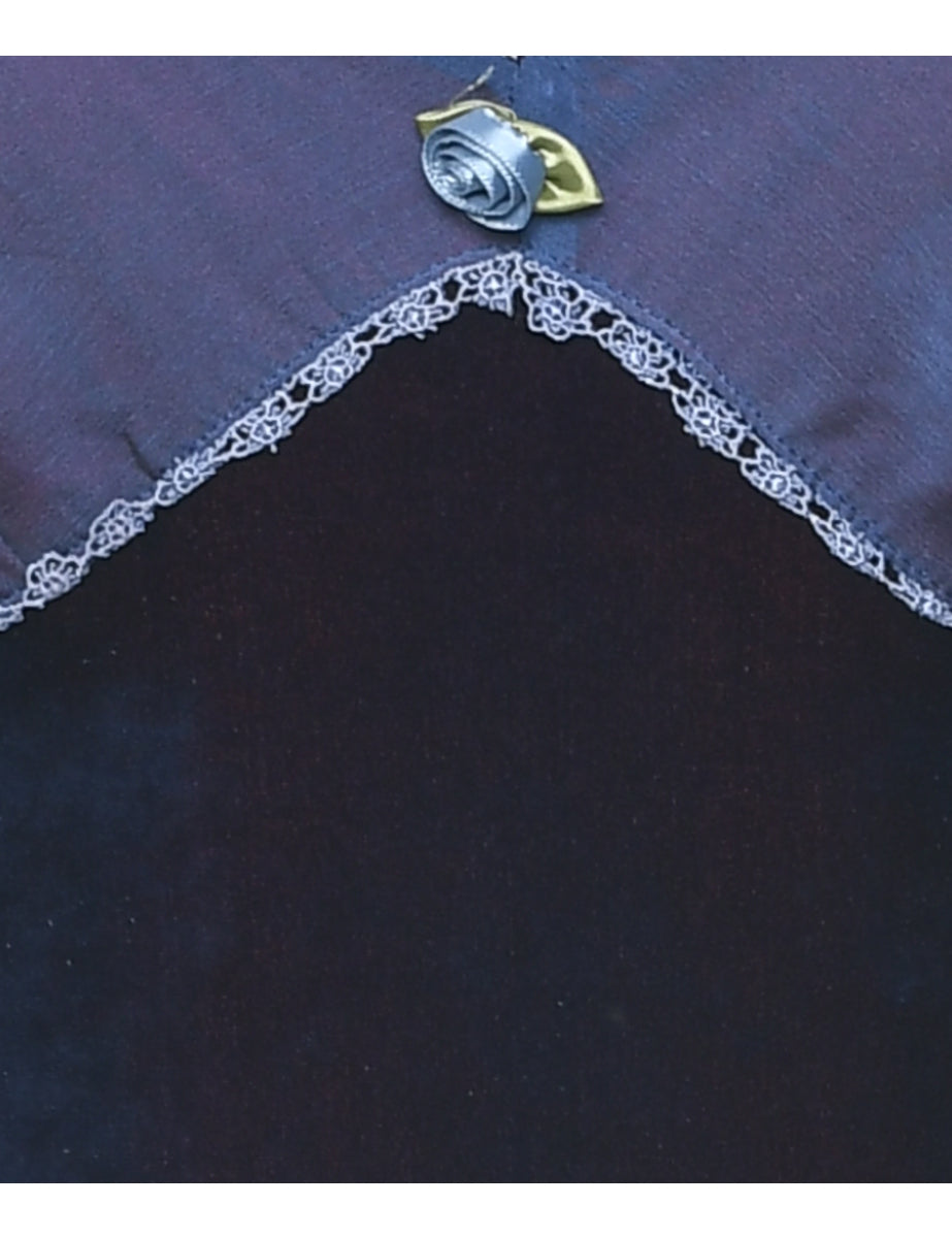 Velvet Y2K Evening Dress - XS