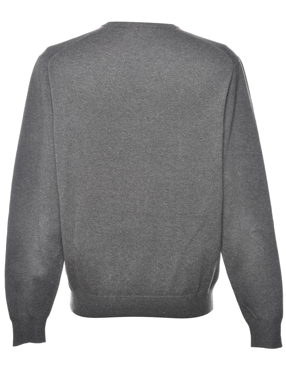 Argyle Knit Jumper - M