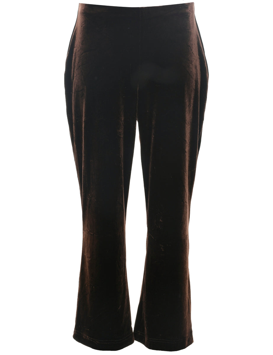 Boot Cut Velvet Trousers - W28 L26