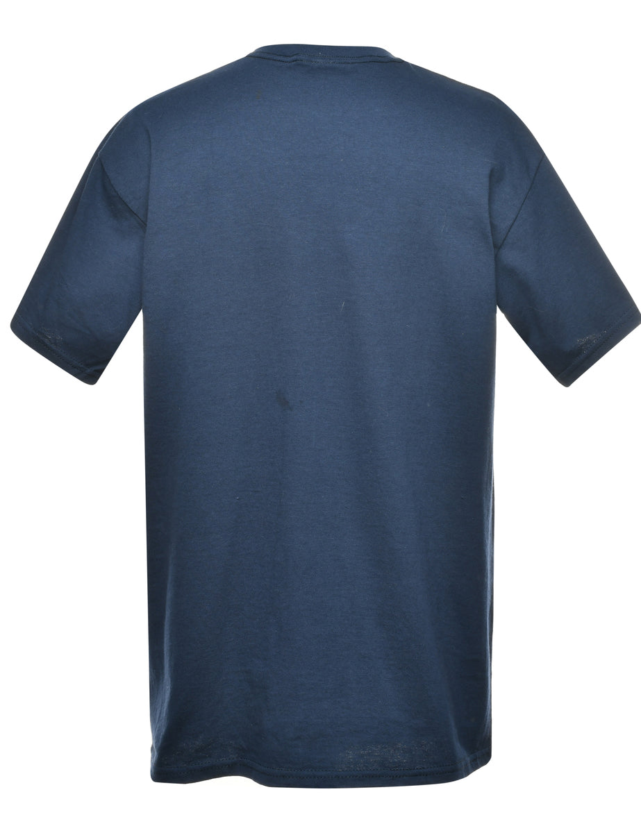 RCS Lacrosse Navy & Red Printed T-shirt - M