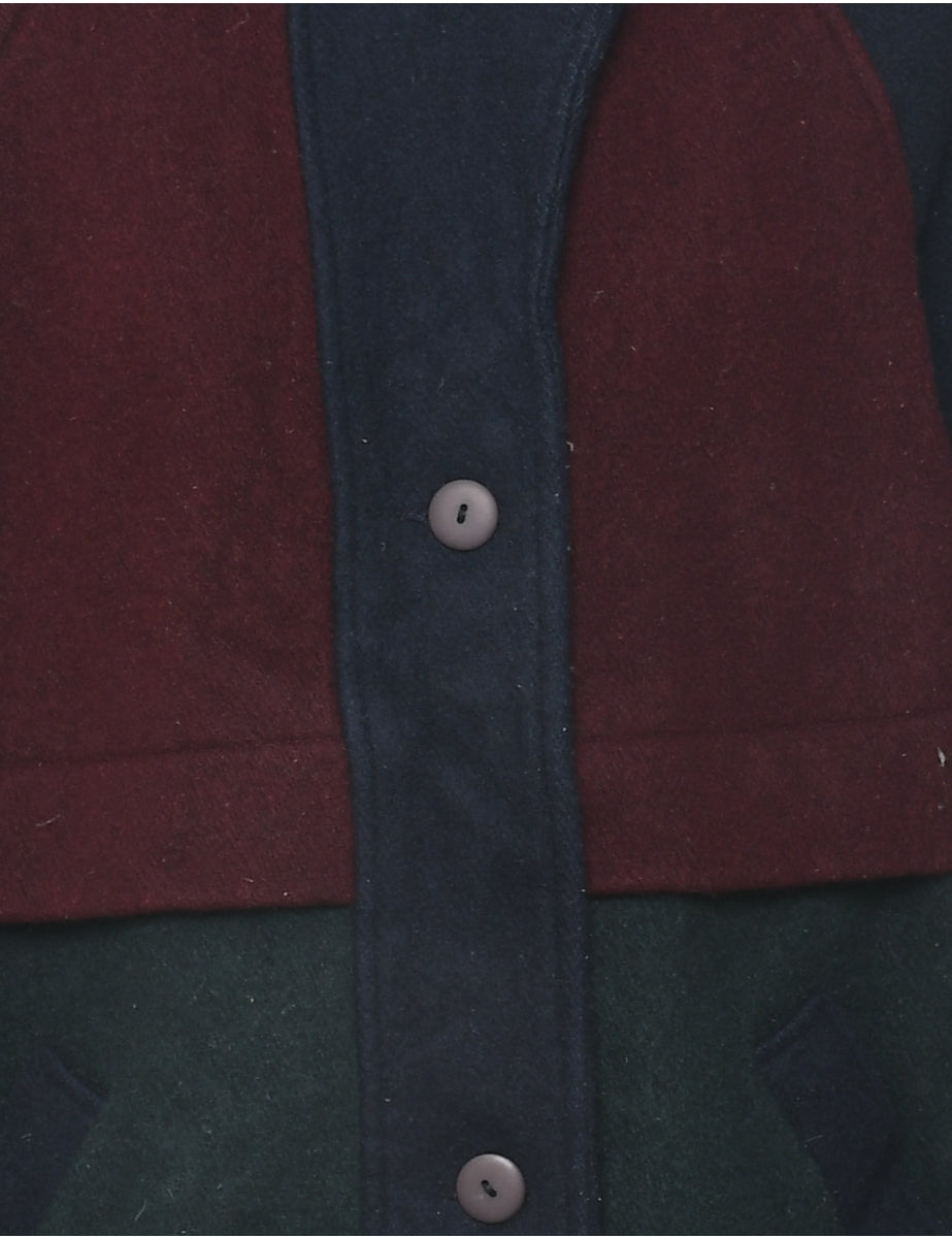Hooded Wool Coat - M