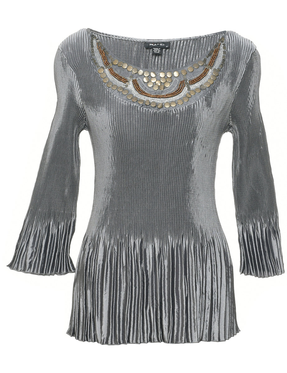 Smocked Evening Top - M