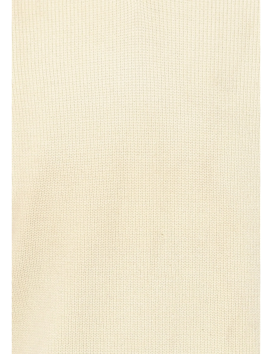 Wool Pale Yellow Jumper - M