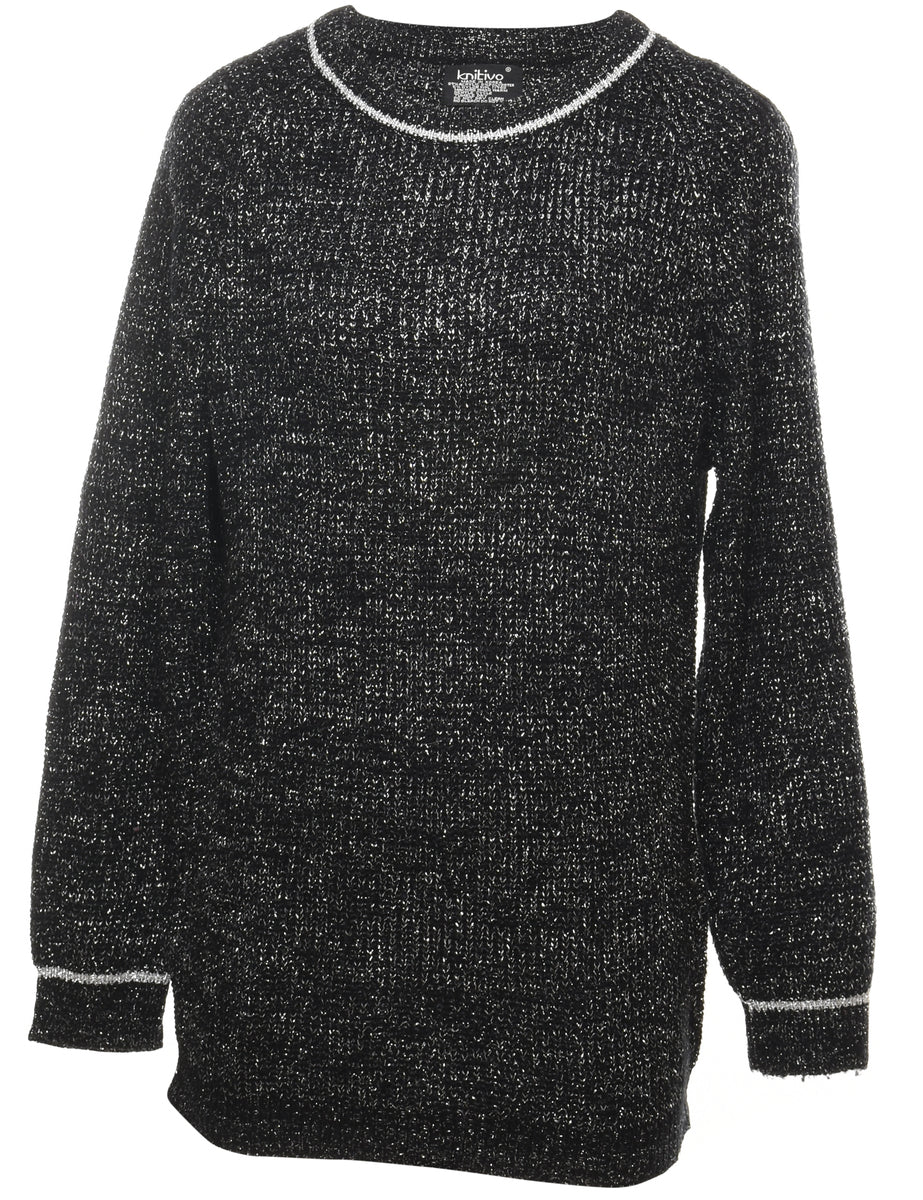 Lurex Thread Pattern Jumper - M