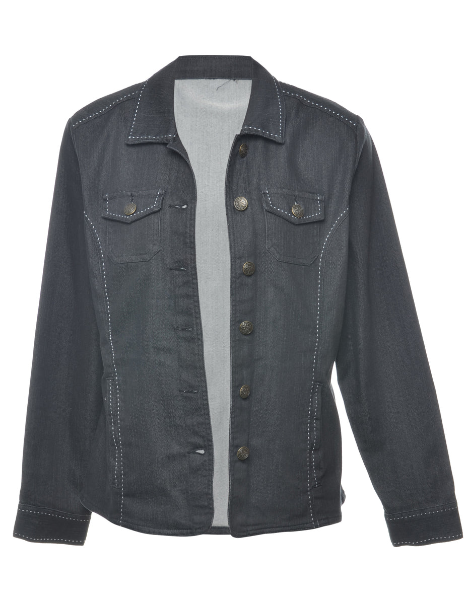 Black Denim Jacket - M