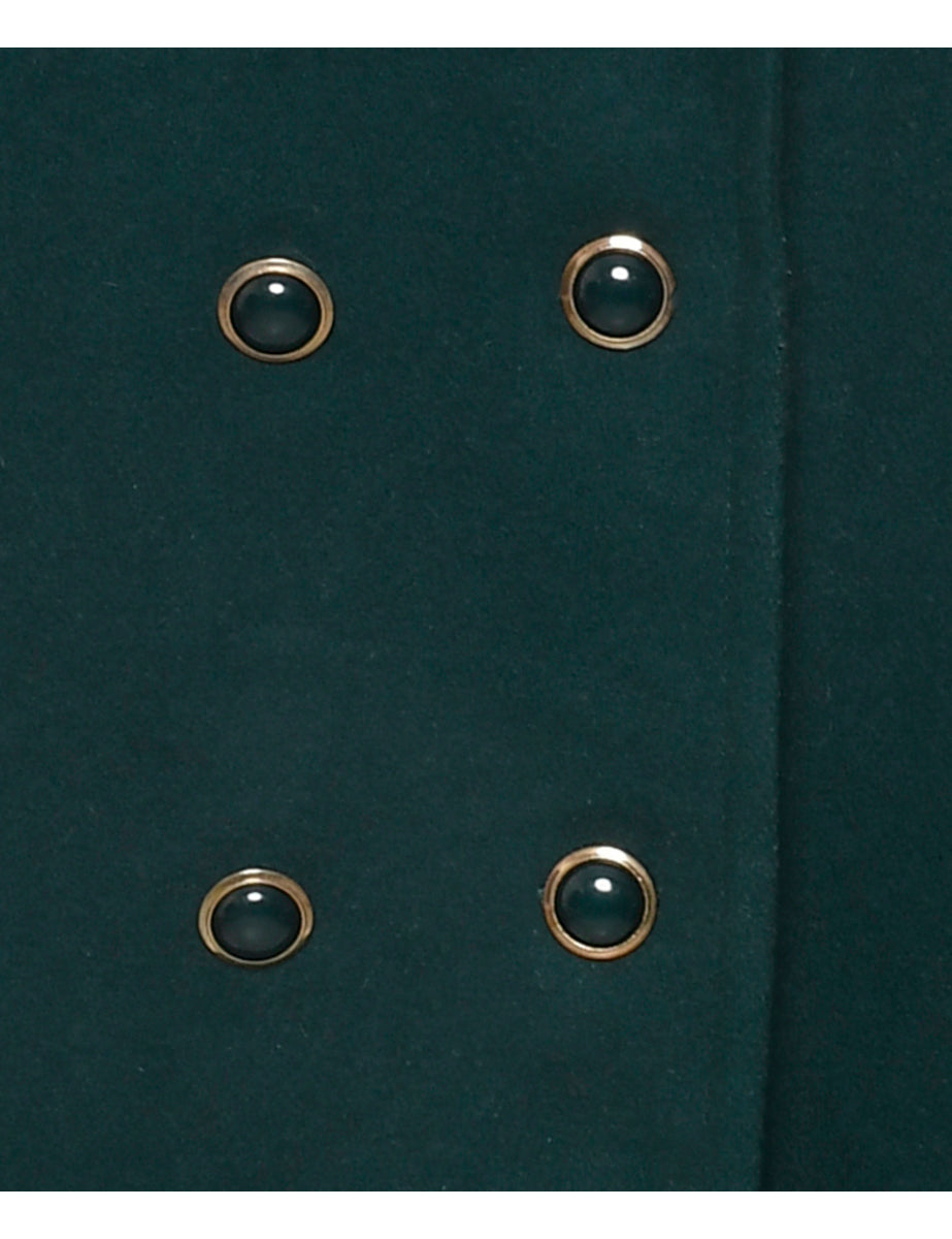 Double Breasted Wool Coat - M