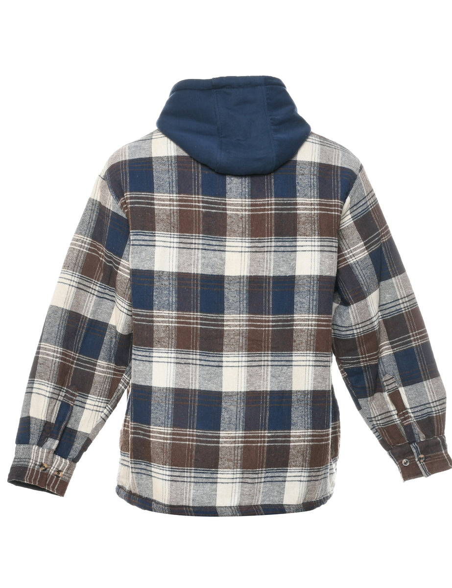 Checked Hooded Jacket - L