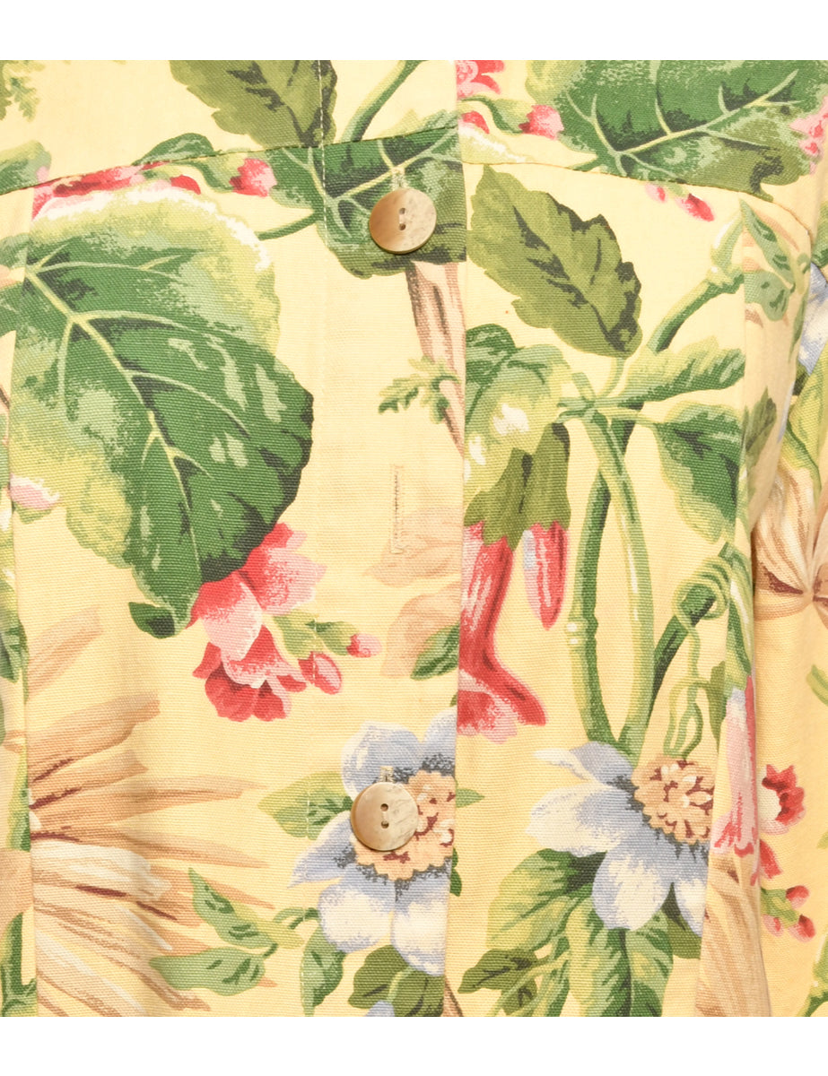 Floral Pattern Jacket - M