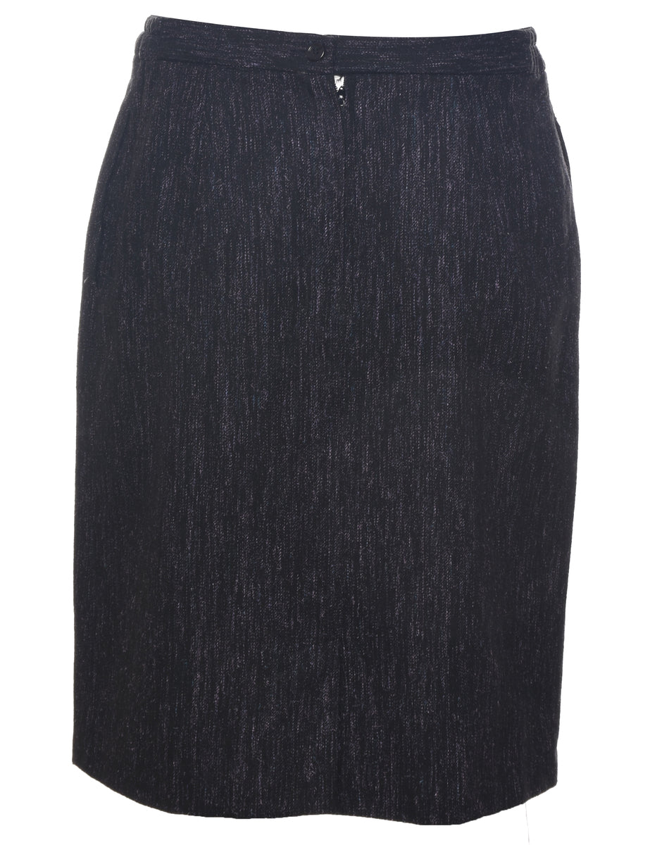 Black Midi Skirt - M
