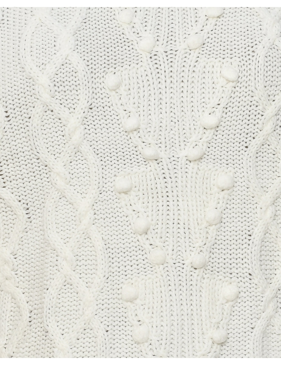 Cable Knit Jumper - M