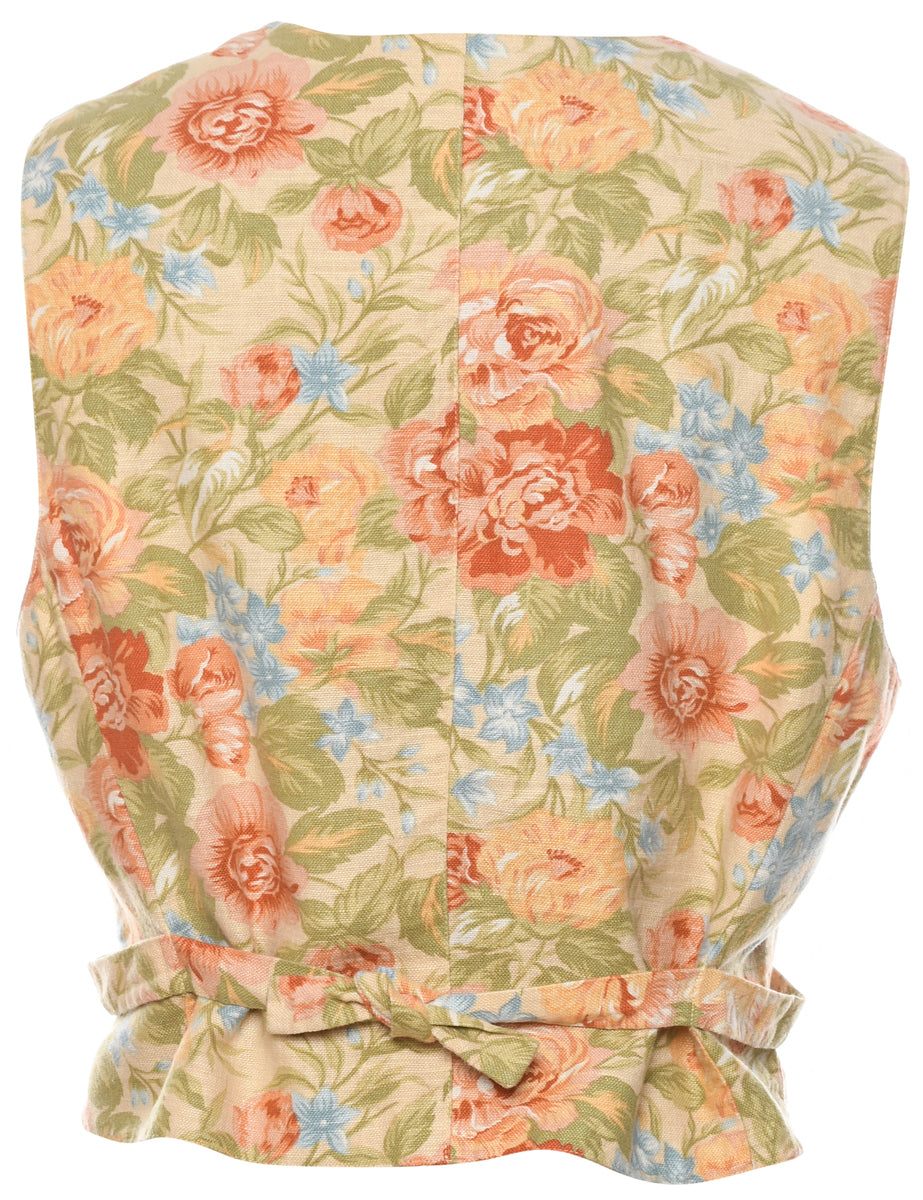 Floral Pattern Waistcoat - L