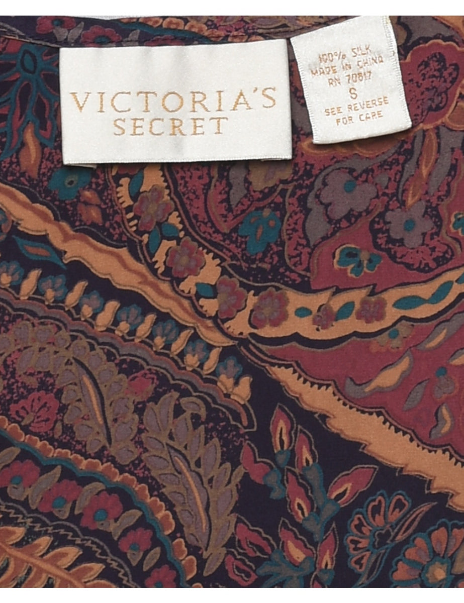 Paisley Printed Victoria's Secret Top - S