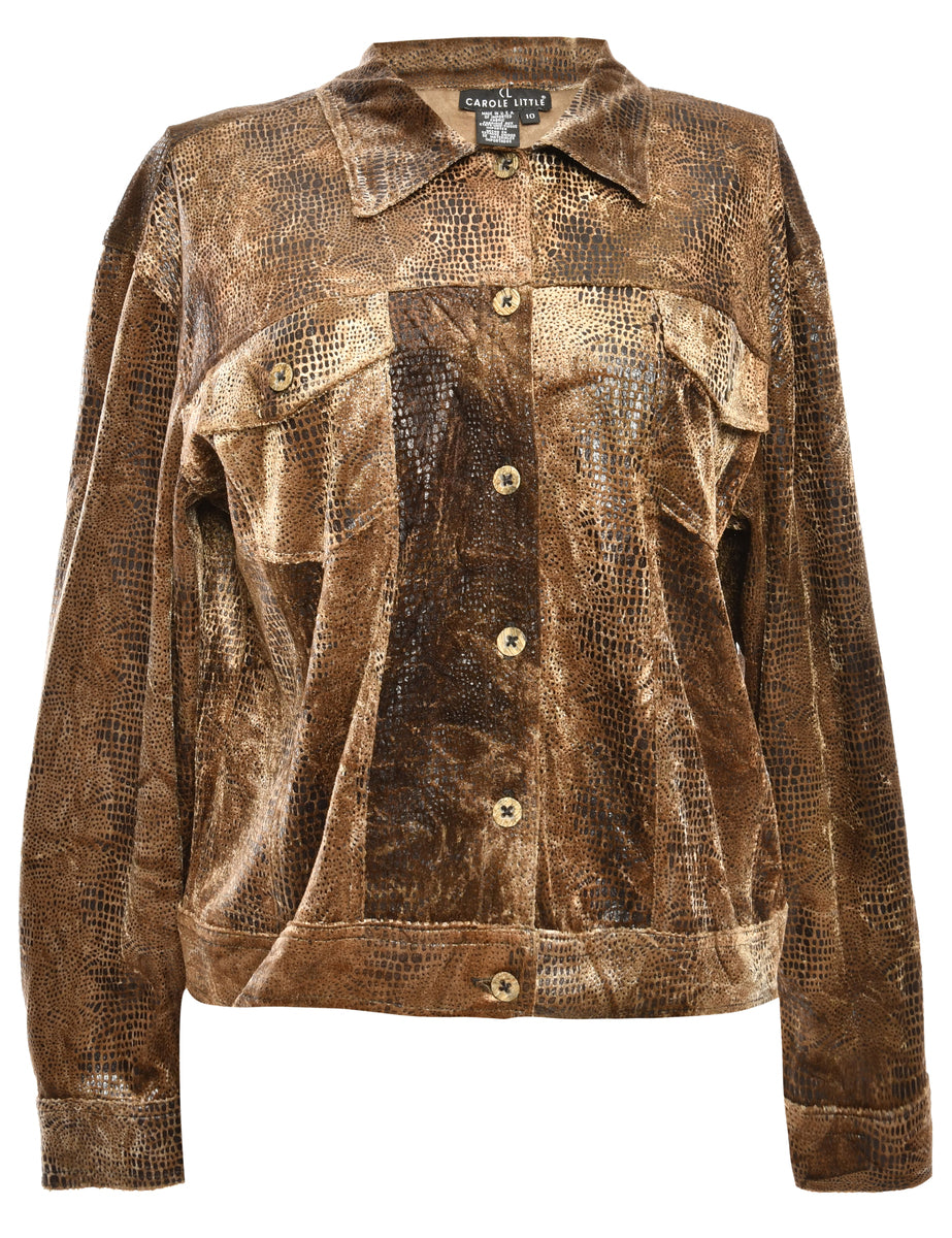Animal Print Copper Jacket - L