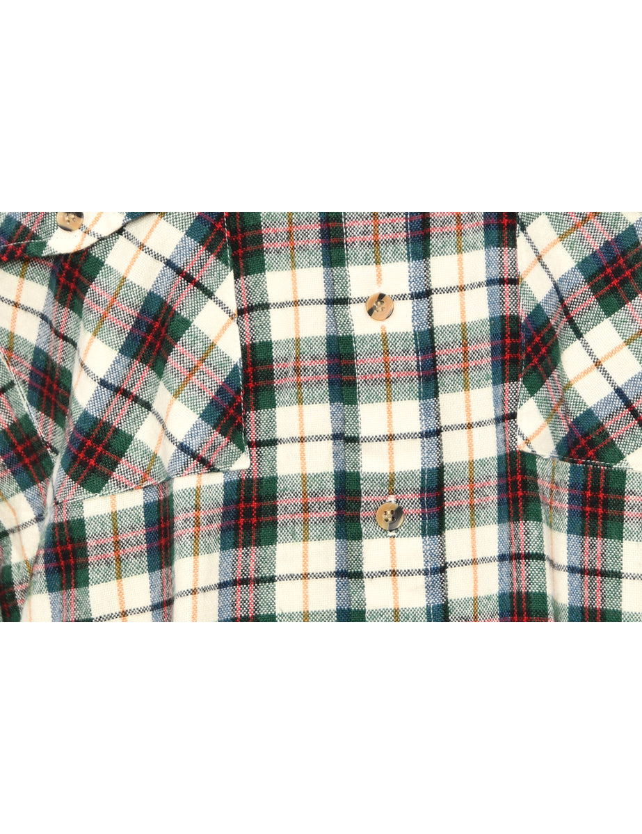 Long Sleeved Multi Colour Checked Shirt - M