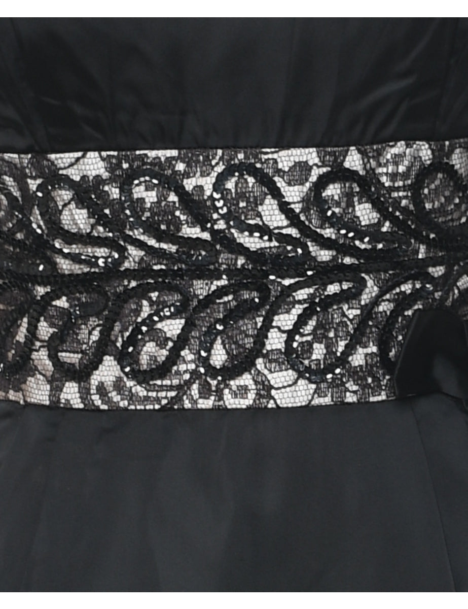 Sequined Black Dress - XS