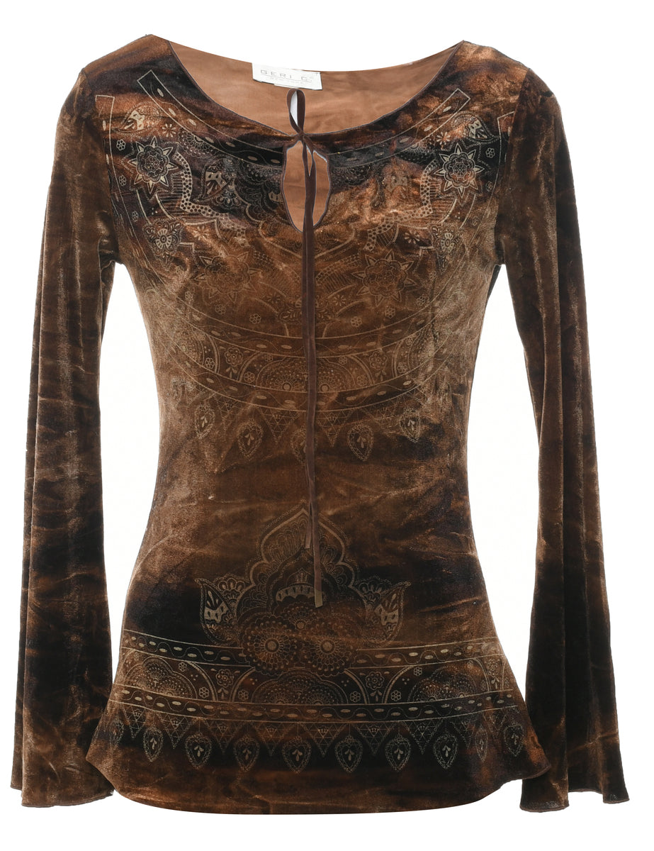 Velvet Fabric Top - S