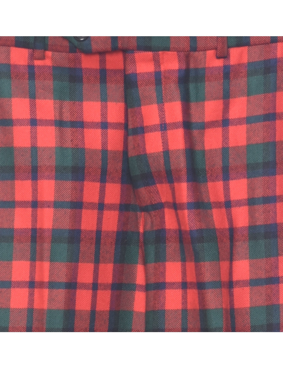 Checked Pattern Trousers - W33 L30