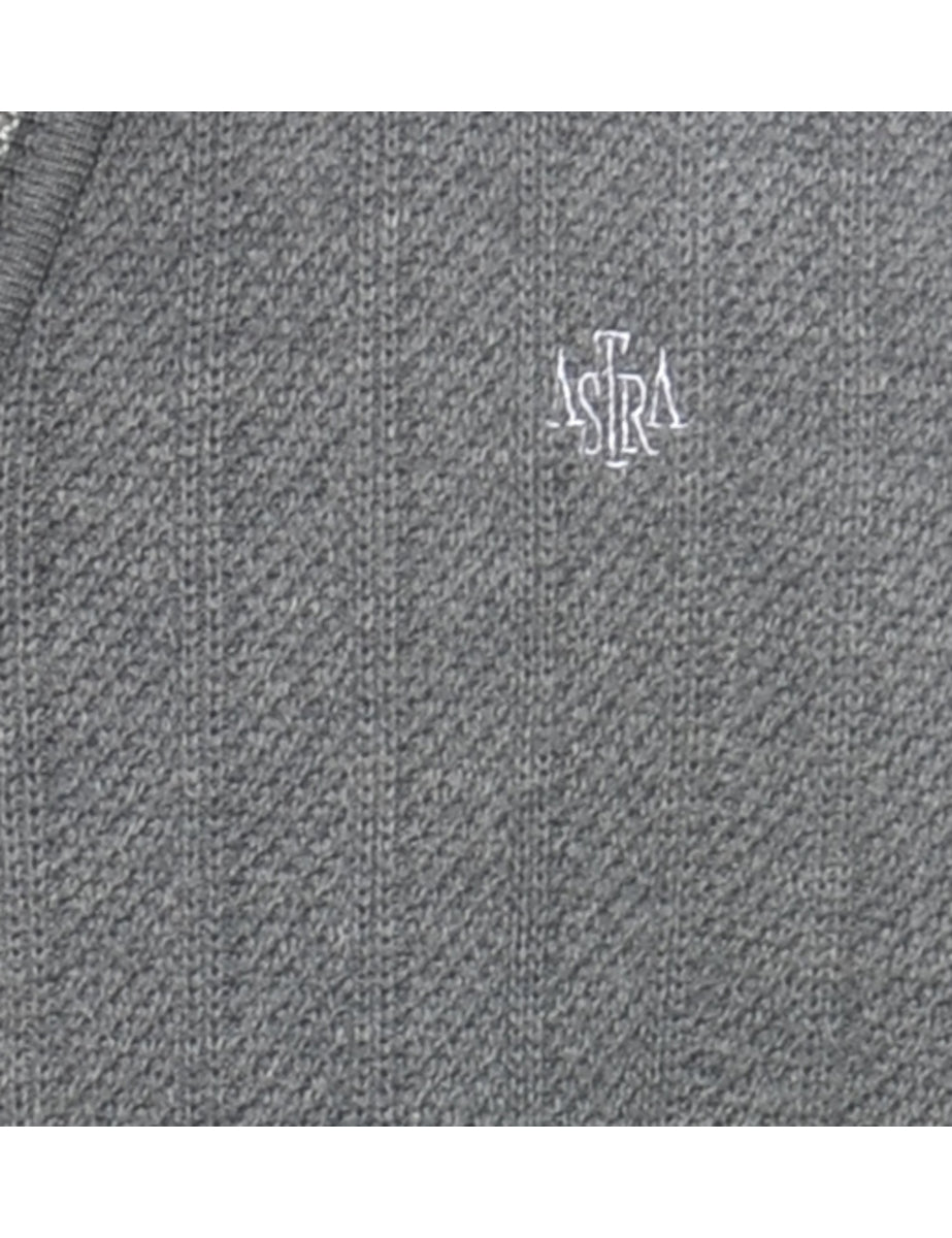 Classic Grey Cardigan - L