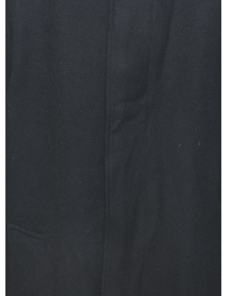 Black Wool Coat - XL