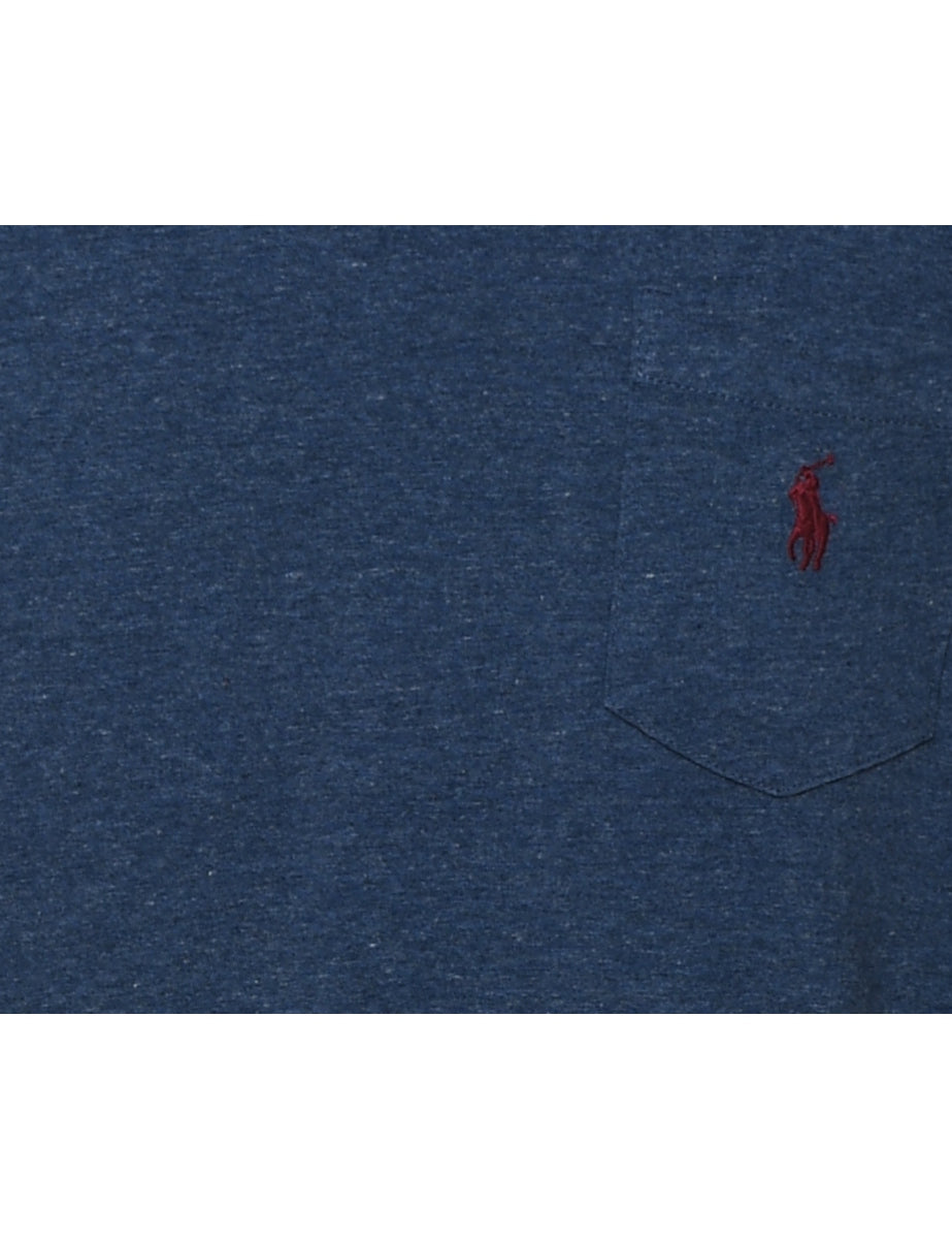Ralph Lauren Plain Blue Long-Sleeve T-shirt - S