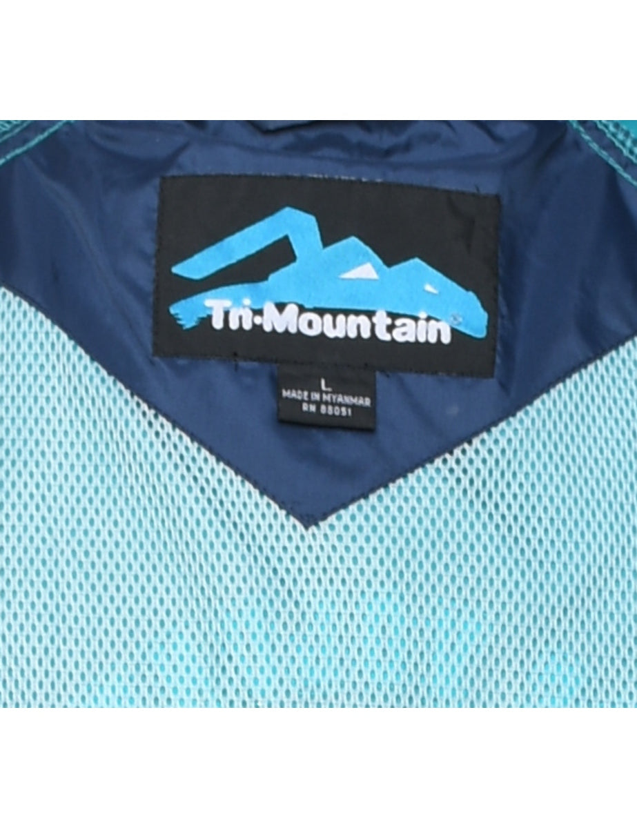 Turquoise & White Rescue Squad Nylon Jacket - L
