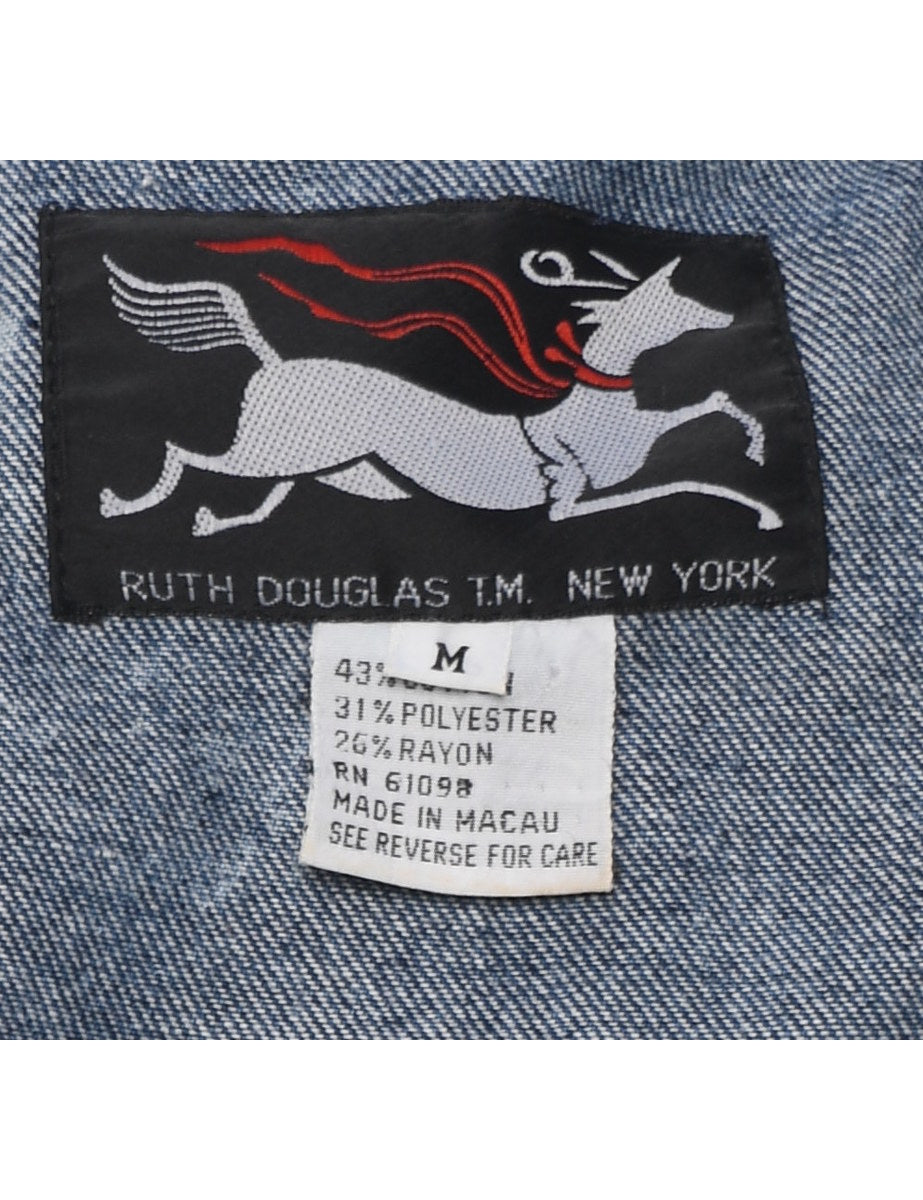 Acid Wash Denim Jacket - M