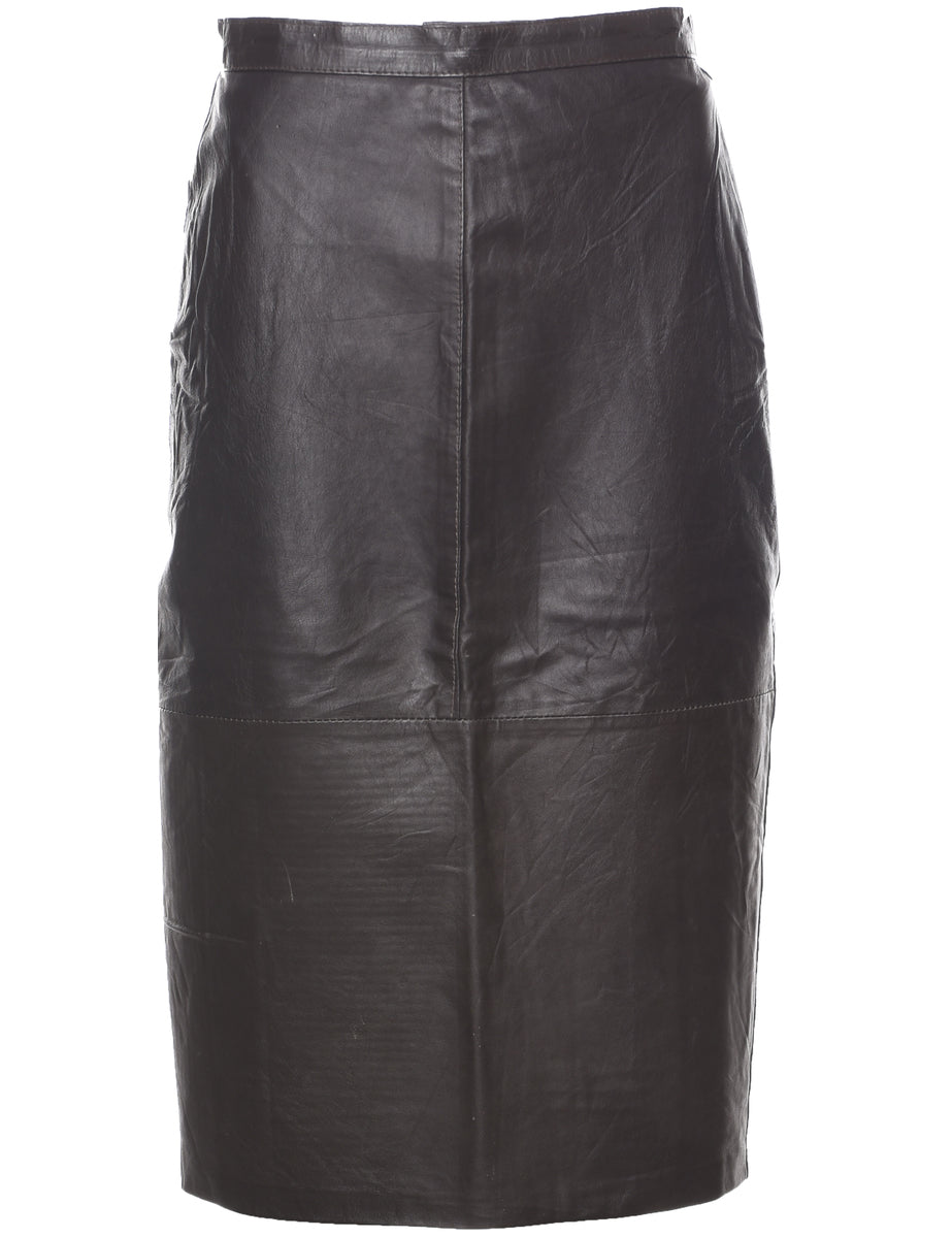 Leather Pencil Skirt - S