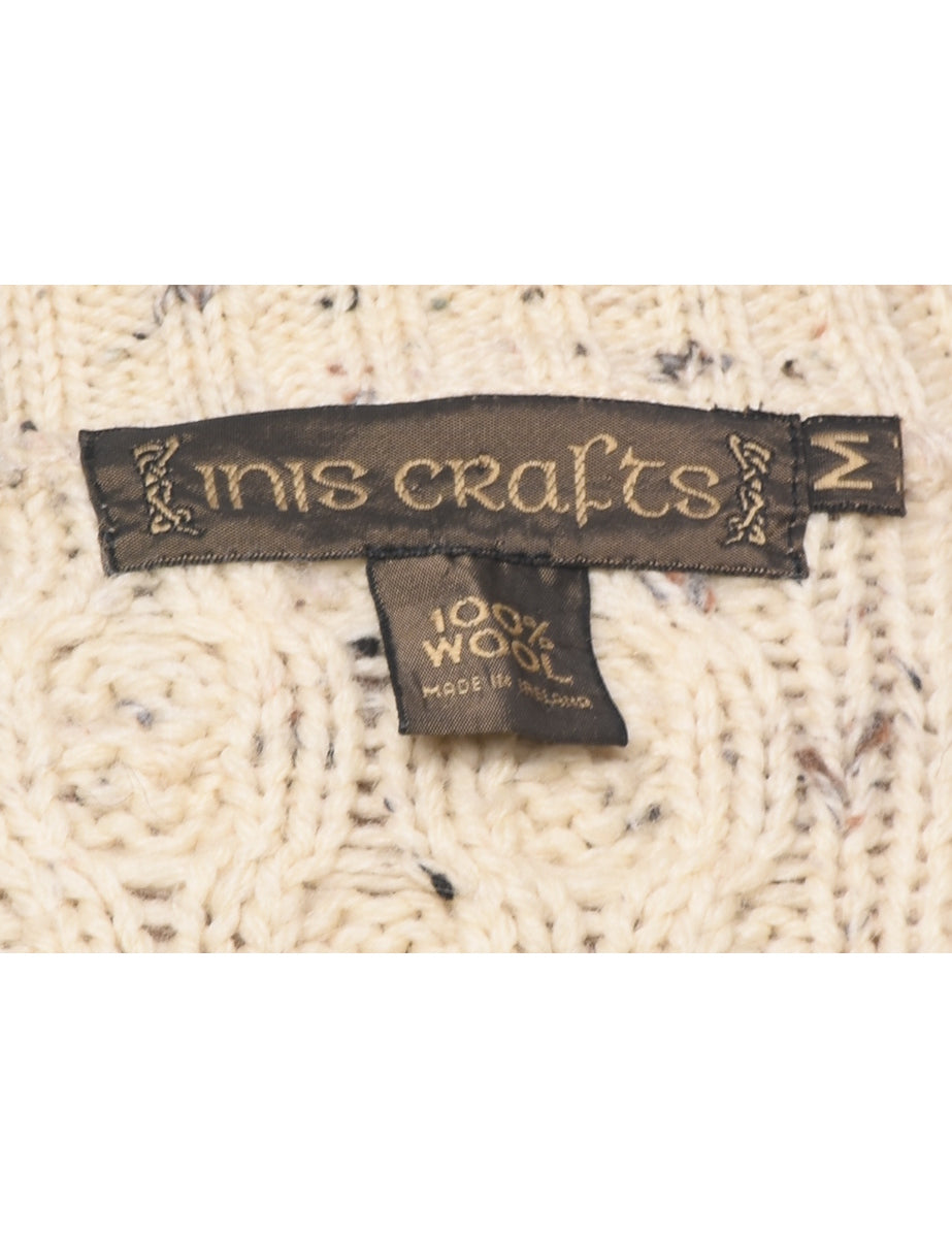 Wool Cable Knit Jumper - M