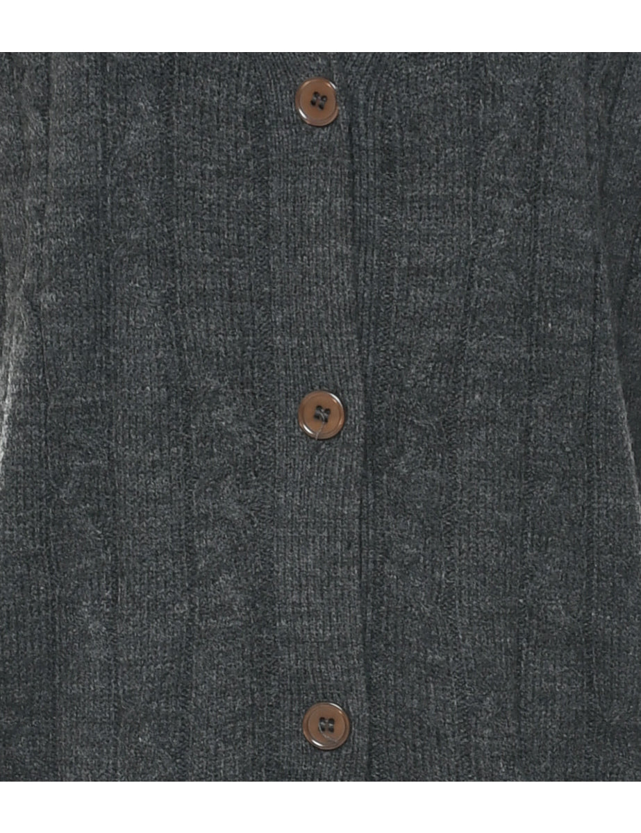 Button Front Cardigan Dress - L