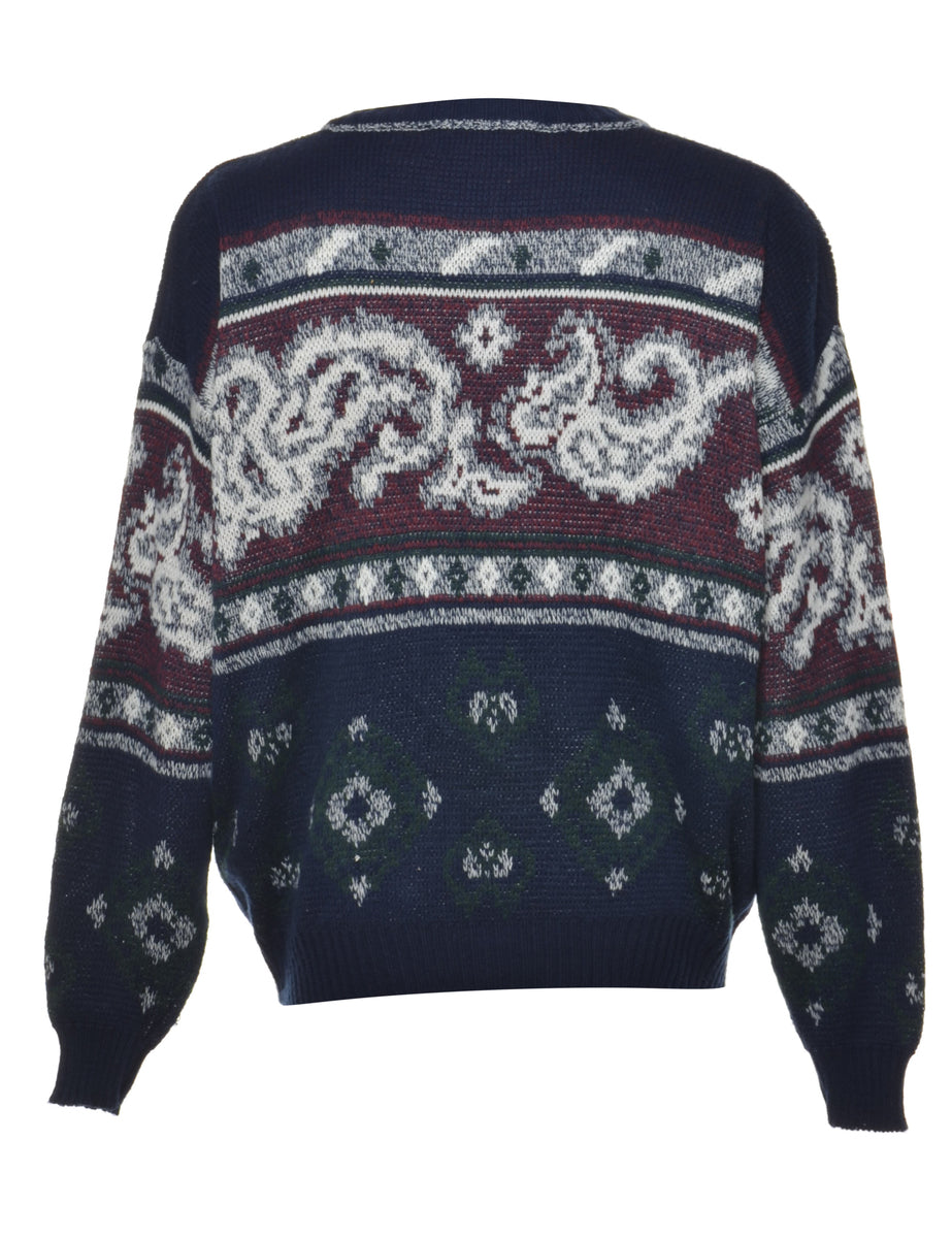 Paisley Pattern Cardigan - M