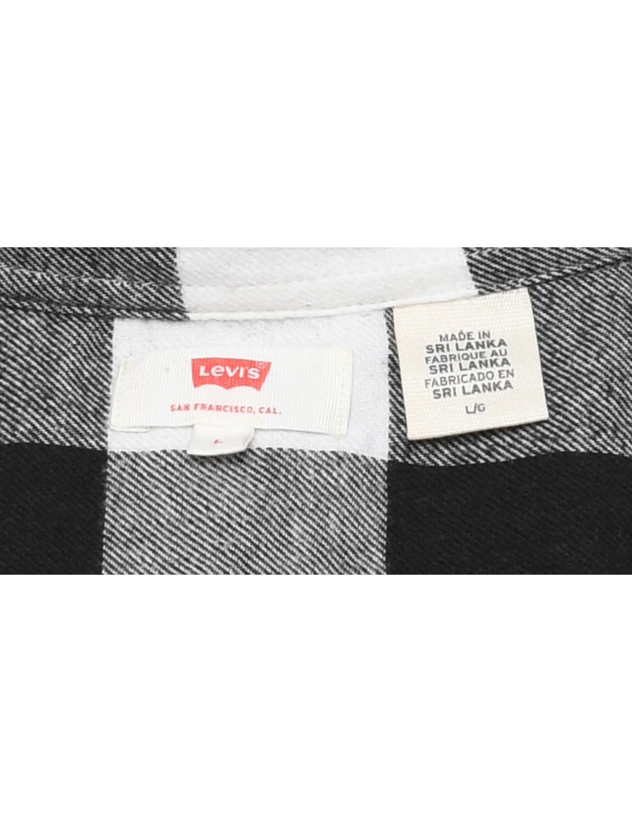 Levi's Black & White 1990s Checked Shirt - L