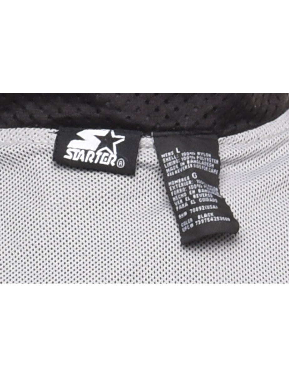 Starter Black & Grey Nylon Jacket - L