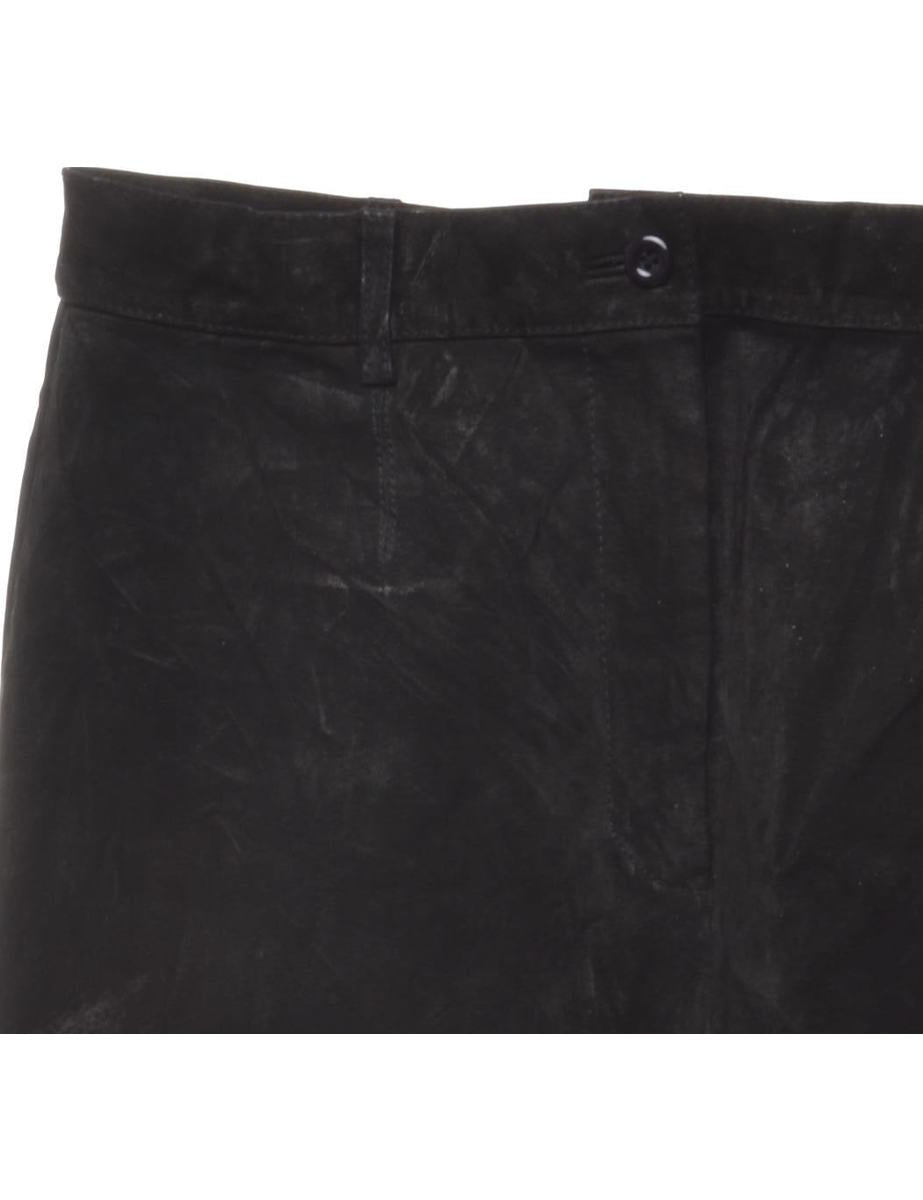 Black Suede Trousers - W31 L31