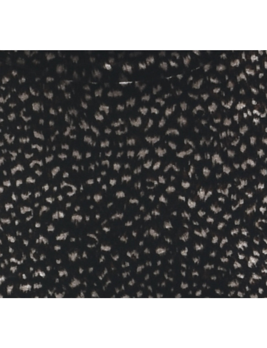 Black Velvet Fabric Evening Top - M