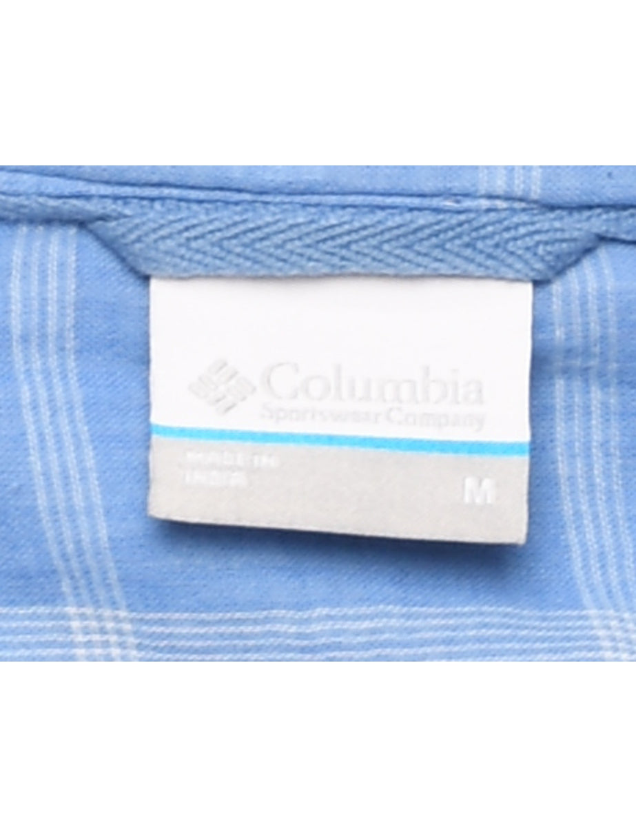 Columbia Blue Checked Shirt - M