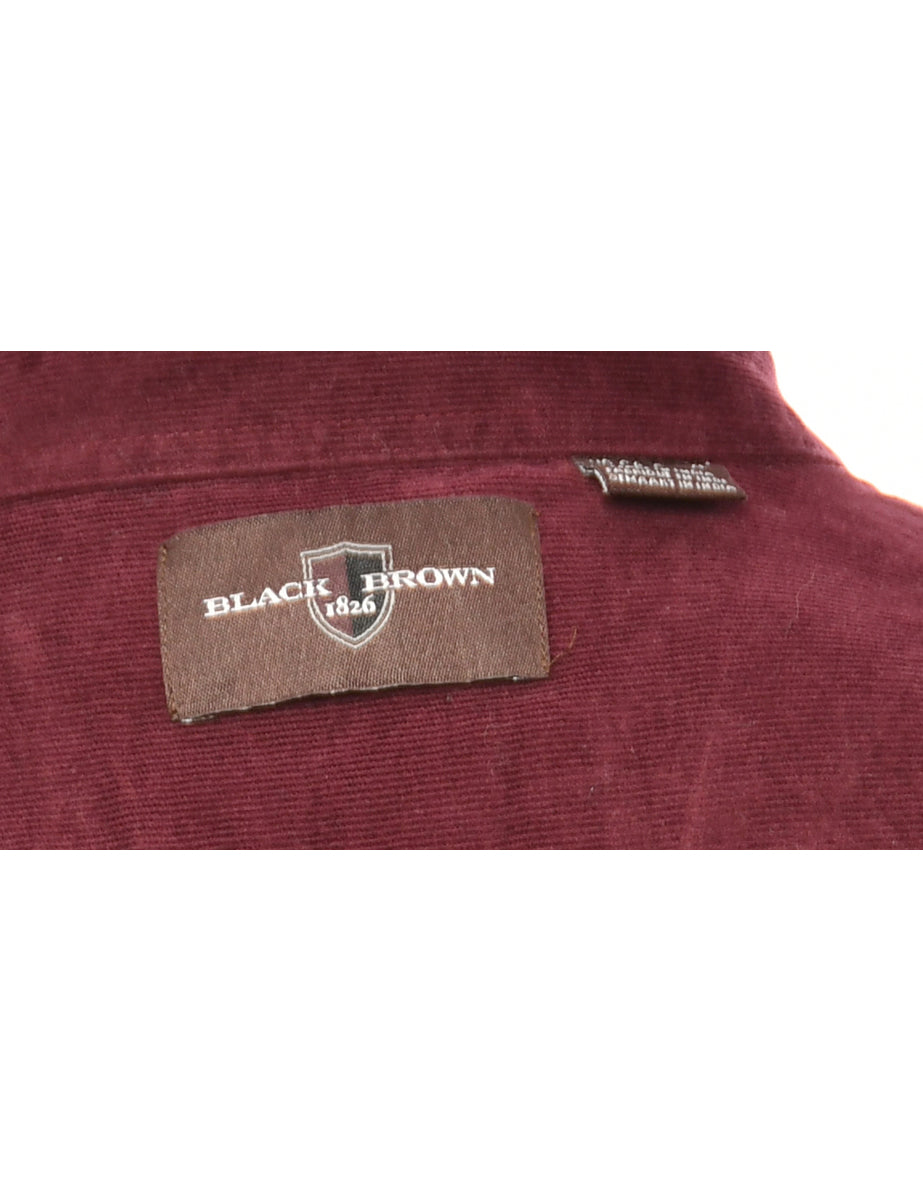 Corduroy Maroon Shirt - L