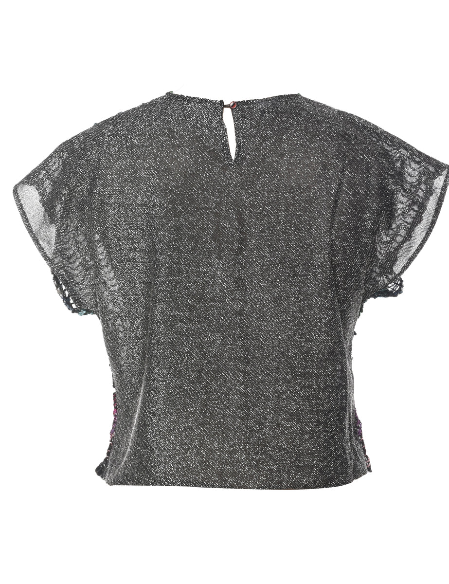Lurex Sequins Evening Top - L