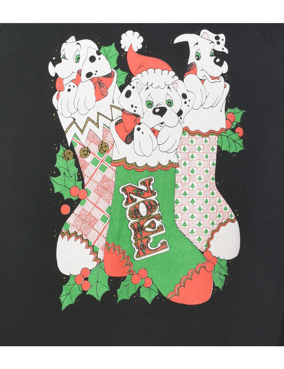 Animal Design Christmas Sweatshirt - M