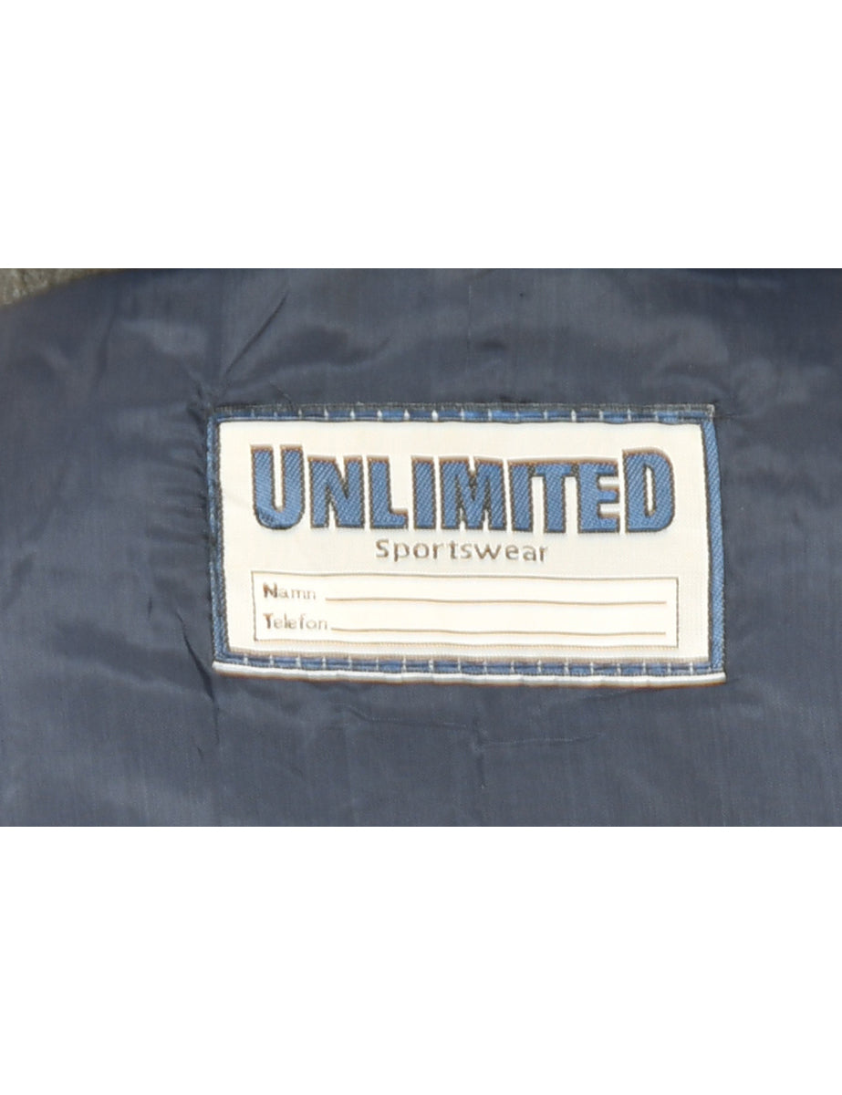 Navy, Red & Yellow Contrast Zip-Front Mountaineering Jacket - L
