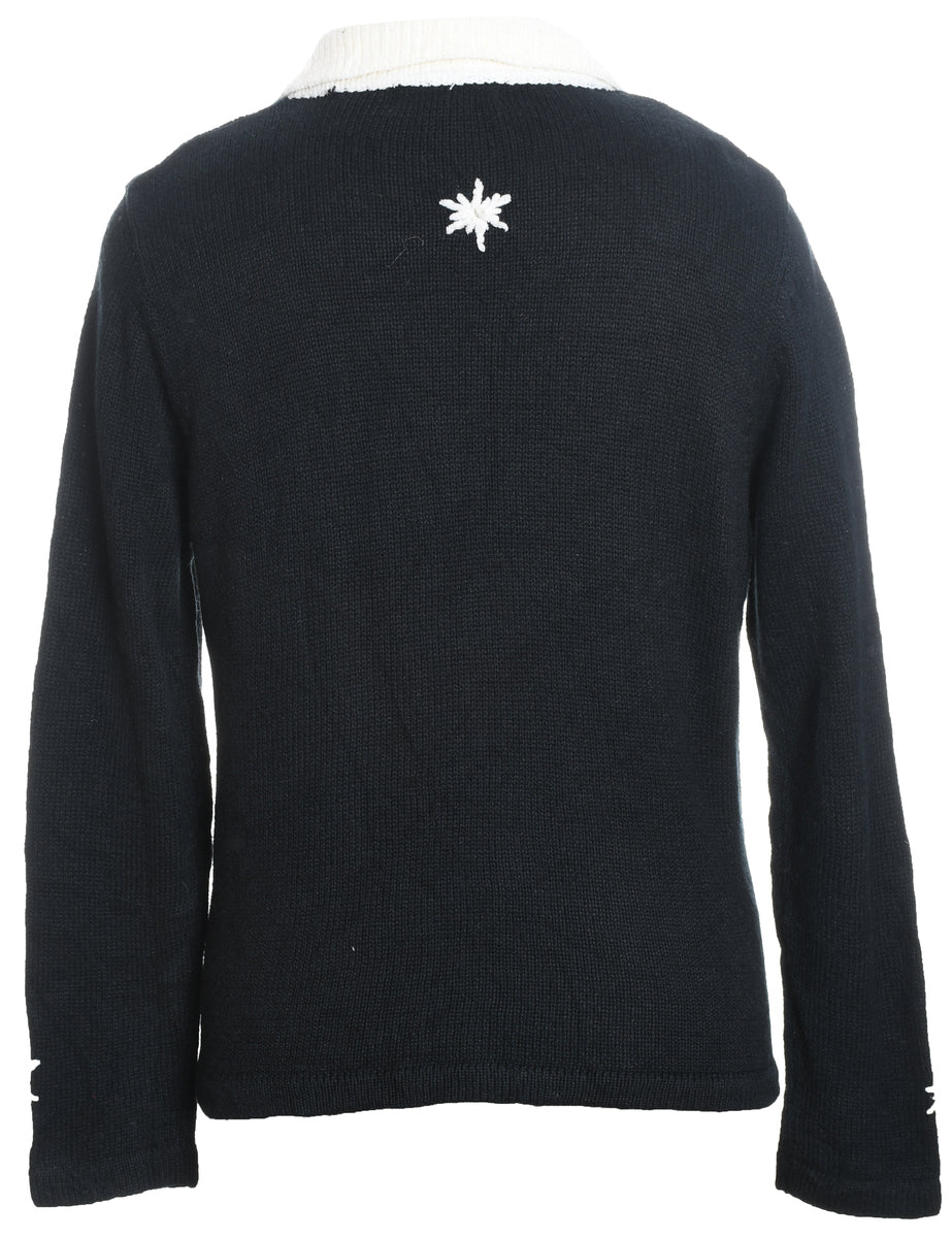 Snowman Christmas Cardigan - M