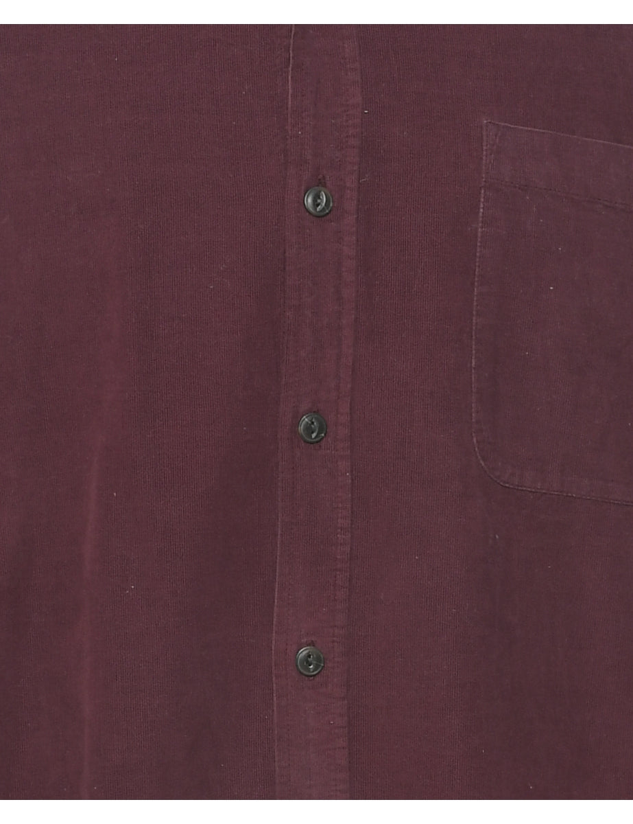 Corduroy Maroon Shirt - XL