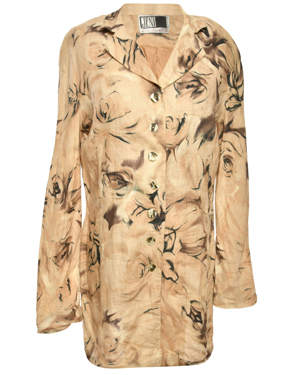 Floral Pattern Jacket - M