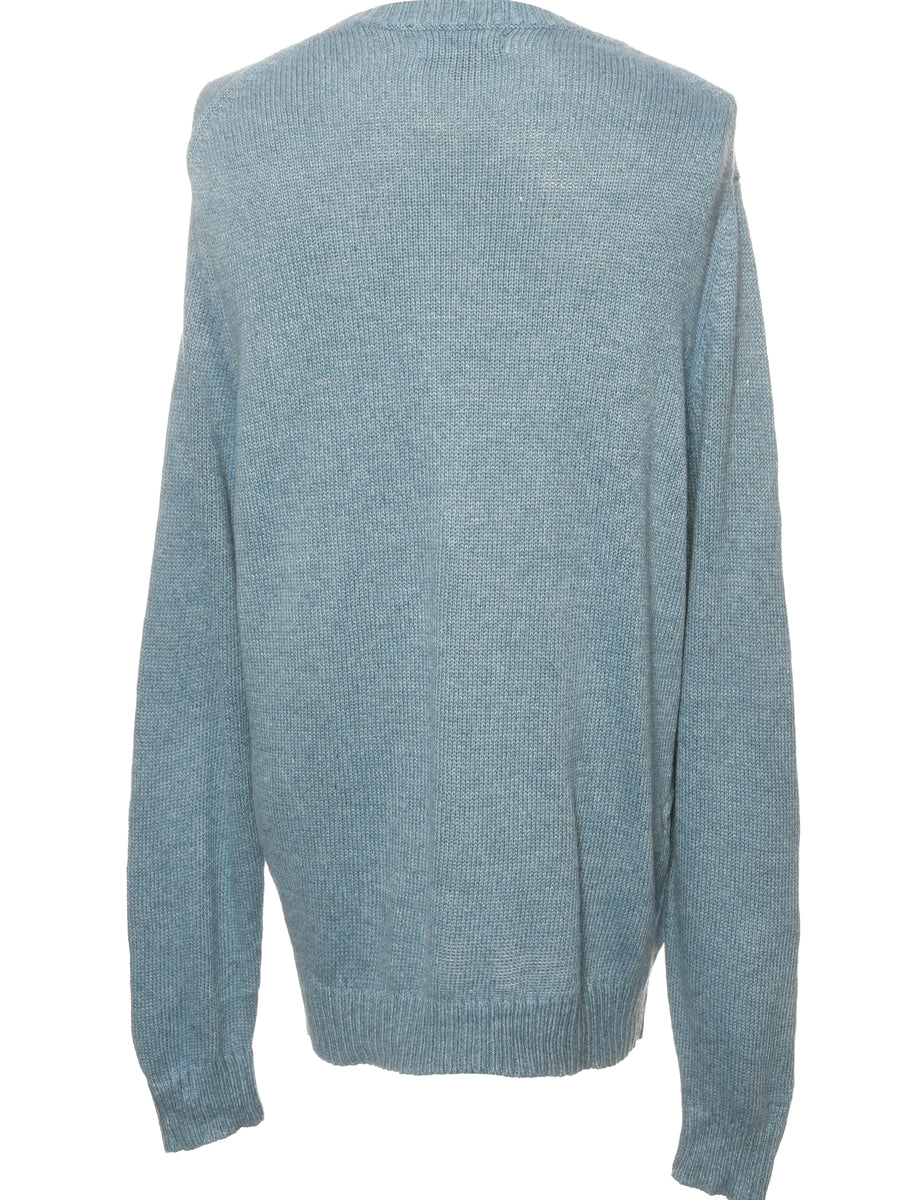 Mid Wash Blue Croft & Barrow Jumper - L