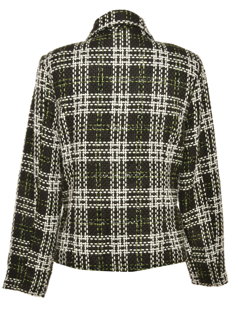 Patterned Black Jacket - M