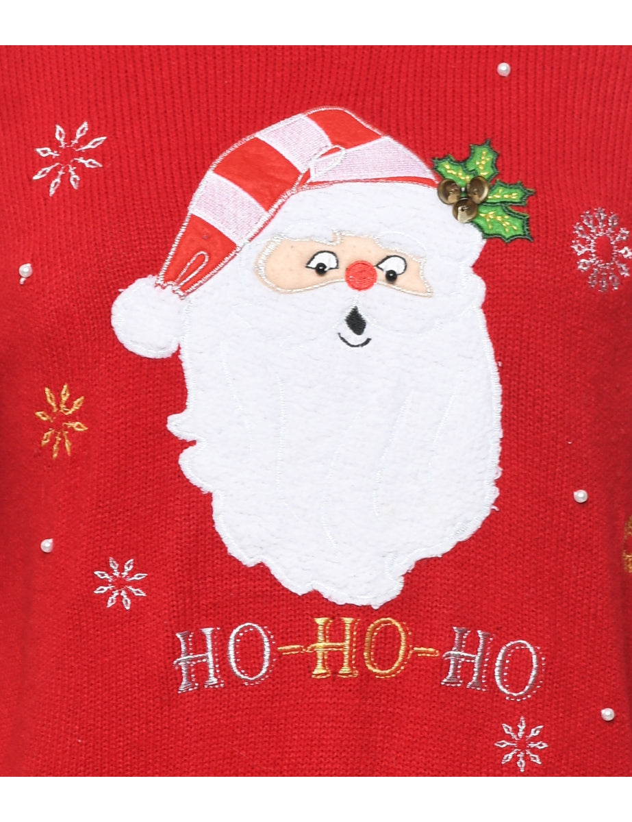 Santa Claus Christmas Jumper - L