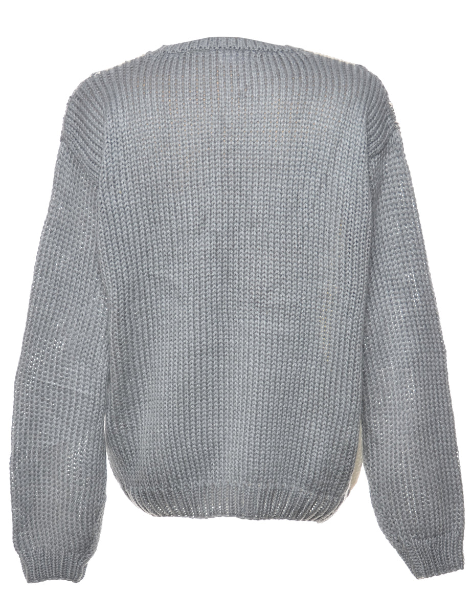 Long Sleeved Grey Jumper - L