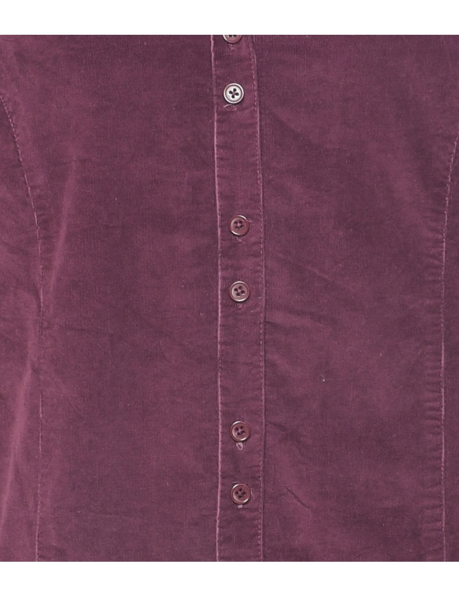 Corduroy Plum Dress - L