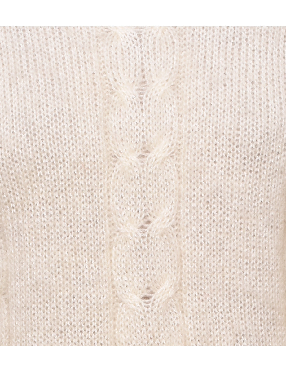 Cable Knit Jumper - M