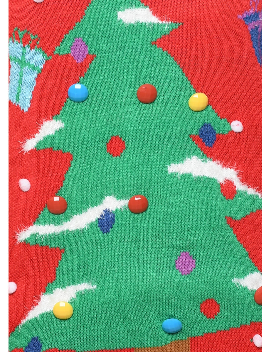 Red Christmas Jumper - M