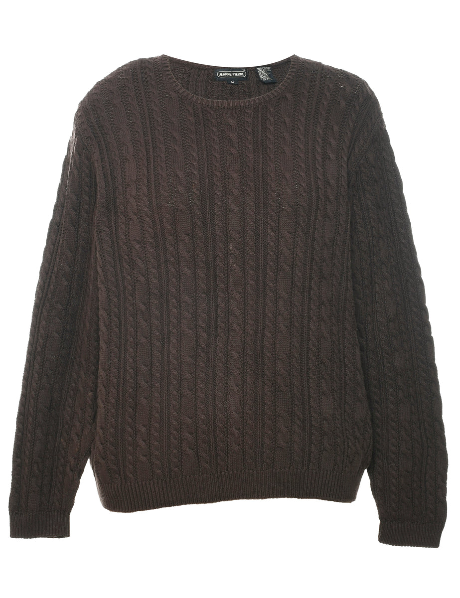 Cable Knit Jumper - M